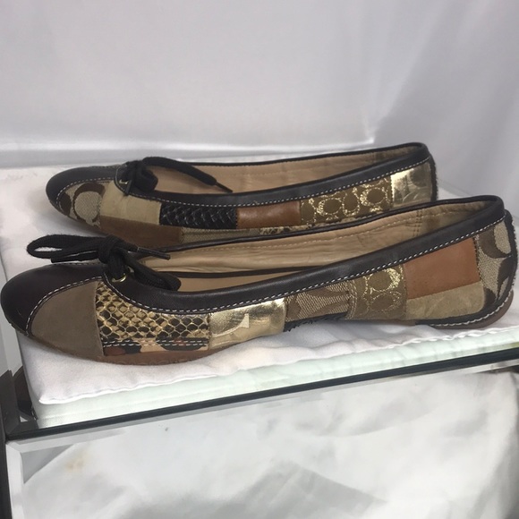 Gorgeous patchwork Coach flats - Picture 5 of 5